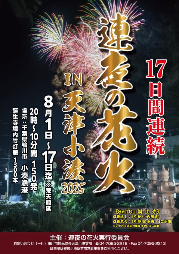 連夜の花火 IN 天津小湊 2025