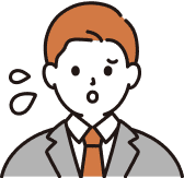 焦って汗をかいている男性のイラスト